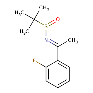 O=S(C(C)(C)C)/N=C(/c1ccccc1F)\C