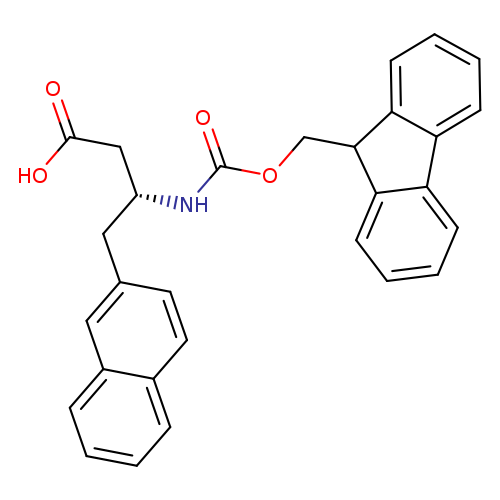 O=C(N[C@H](Cc1ccc2c(c1)cccc2)CC(=O)O)OCC1c2ccccc2c2c1cccc2
