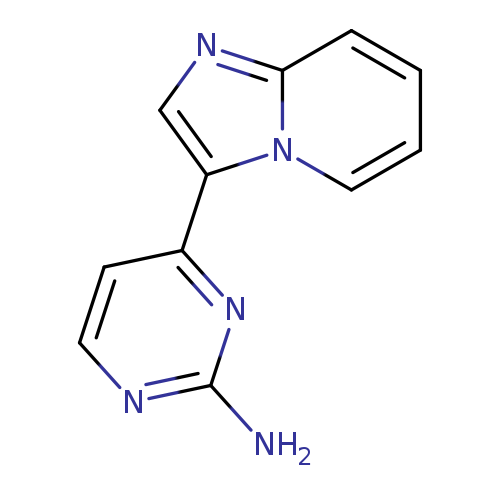 Nc1nccc(n1)c1cnc2n1cccc2
