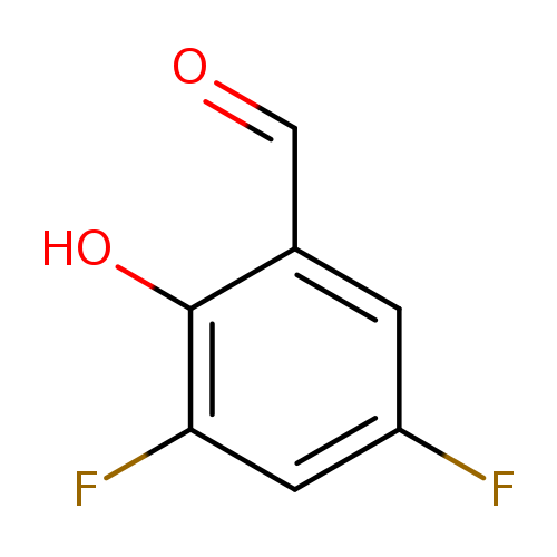 O=Cc1cc(F)cc(c1O)F
