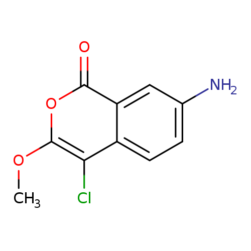 COc1oc(=O)c2c(c1Cl)ccc(c2)N