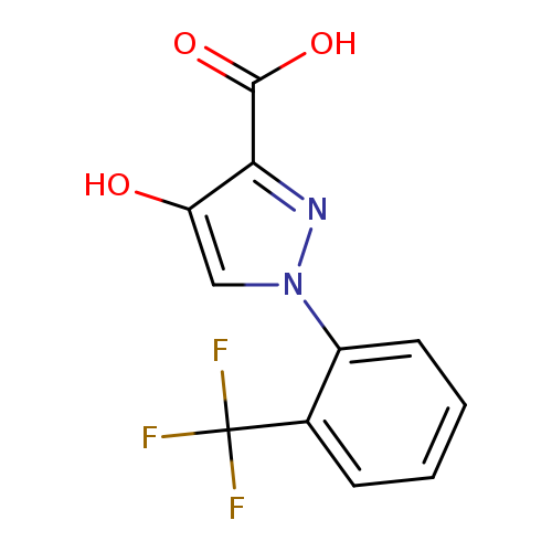 OC(=O)c1nn(cc1O)c1ccccc1C(F)(F)F