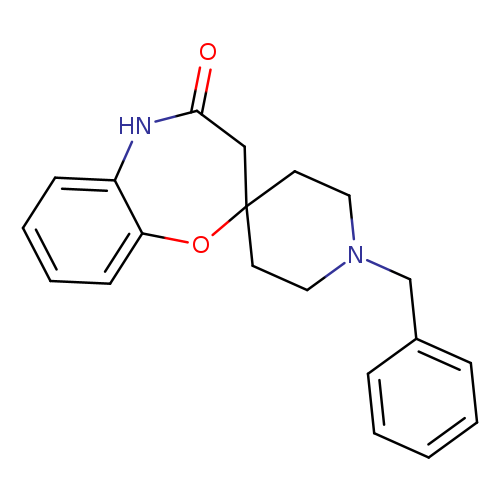 O=C1Nc2ccccc2OC2(C1)CCN(CC2)Cc1ccccc1