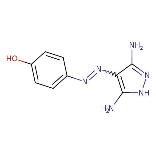 Oc1ccc(cc1)N=Nc1c(N)n[nH]c1N