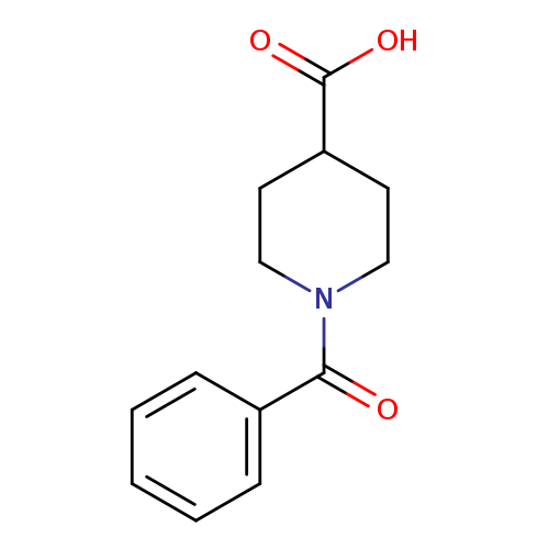 O=C(c1ccccc1)N1CCC(CC1)C(=O)O