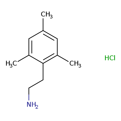 NCCc1c(C)cc(cc1C)C.Cl