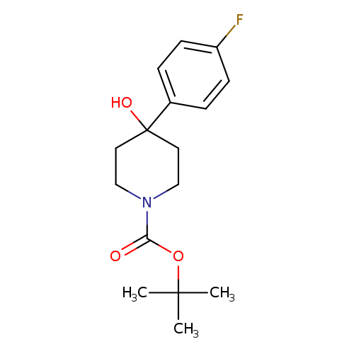 O=C(N1CCC(CC1)(O)c1ccc(cc1)F)OC(C)(C)C