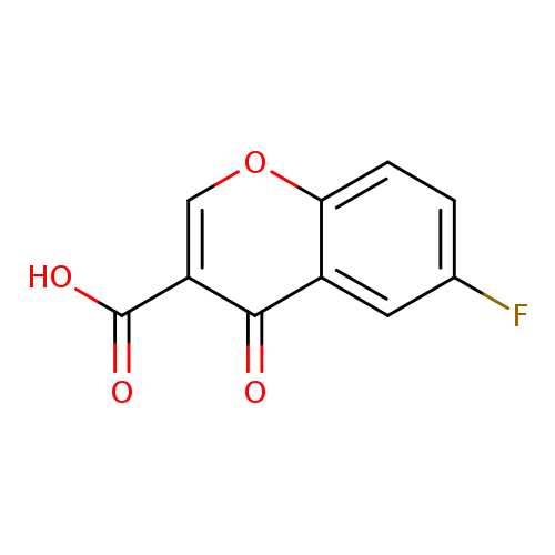 Fc1ccc2c(c1)c(=O)c(co2)C(=O)O