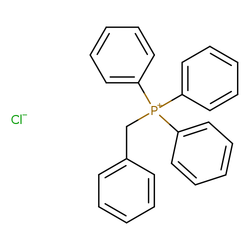 c1ccc(cc1)C[P+](c1ccccc1)(c1ccccc1)c1ccccc1.[Cl-]