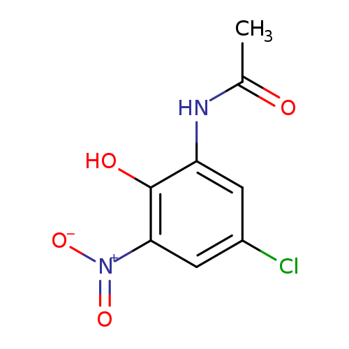 CC(=O)Nc1cc(Cl)cc(c1O)[N+](=O)[O-]