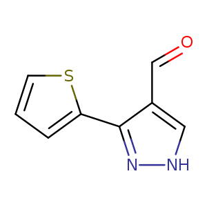 O=Cc1c[nH]nc1c1cccs1