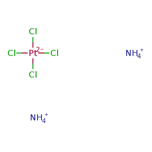 Cl[Pt-2](Cl)(Cl)Cl.[NH4+].[NH4+]