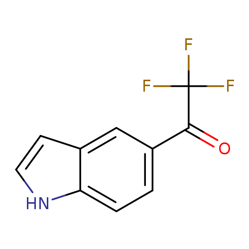 O=C(C(F)(F)F)c1ccc2c(c1)cc[nH]2
