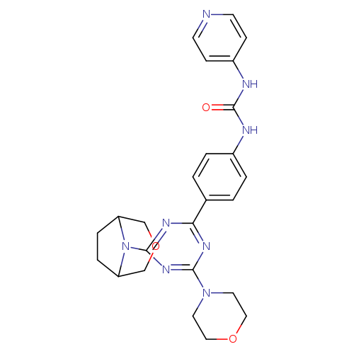 O=C(Nc1ccncc1)Nc1ccc(cc1)c1nc(nc(n1)N1C2COCC1CC2)N1CCOCC1