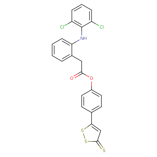 O=C(Cc1ccccc1Nc1c(Cl)cccc1Cl)Oc1ccc(cc1)c1ssc(=S)c1