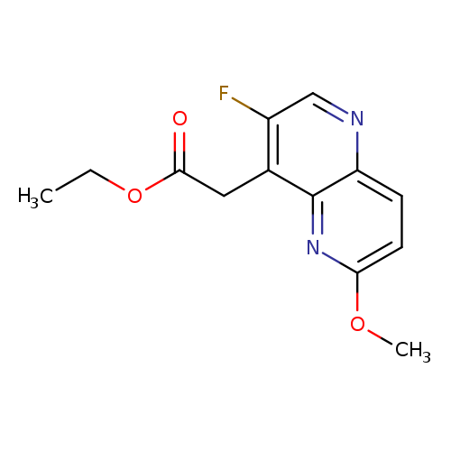 CCOC(=O)Cc1c(F)cnc2c1nc(OC)cc2