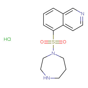 O=S(=O)(c1cccc2c1ccnc2)N1CCNCCC1.Cl