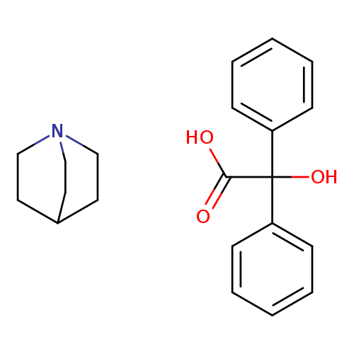 C1CN2CCC1CC2.OC(=O)C(c1ccccc1)(c1ccccc1)O