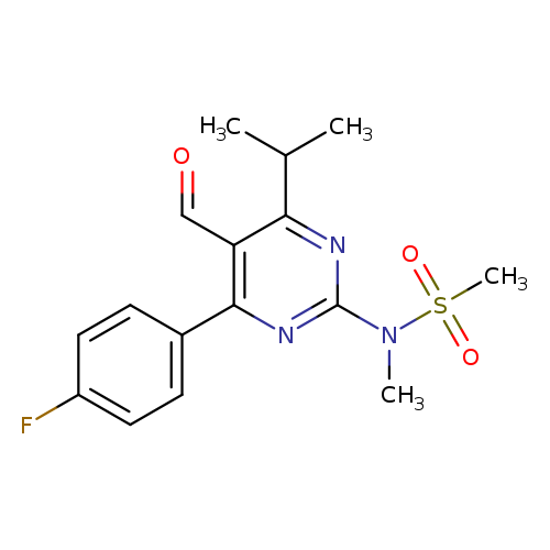 O=Cc1c(nc(nc1C(C)C)N(S(=O)(=O)C)C)c1ccc(cc1)F
