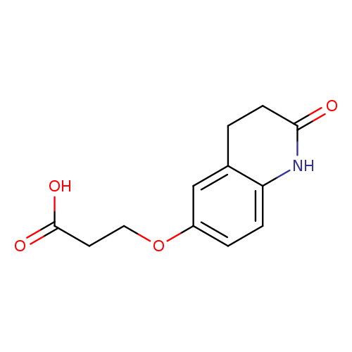 OC(=O)CCOc1ccc2c(c1)CCC(=O)N2