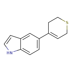 S1CCC(=CC1)c1ccc2c(c1)cc[nH]2