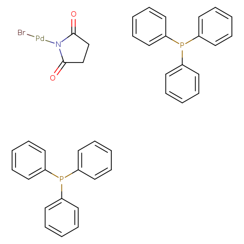 c1ccc(cc1)P(c1ccccc1)c1ccccc1.c1ccc(cc1)P(c1ccccc1)c1ccccc1.Br[Pd]N1C(=O)CCC1=O