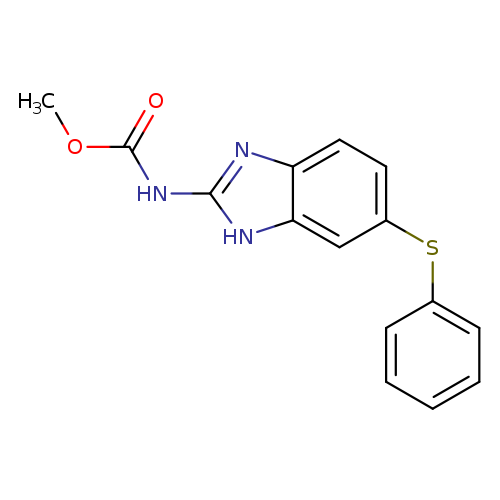 COC(=O)Nc1nc2c([nH]1)cc(cc2)Sc1ccccc1