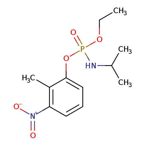 CCOP(=O)(Oc1cccc(c1C)[N+](=O)[O-])NC(C)C