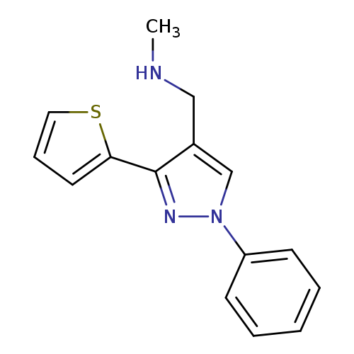 CNCc1cn(nc1c1cccs1)c1ccccc1