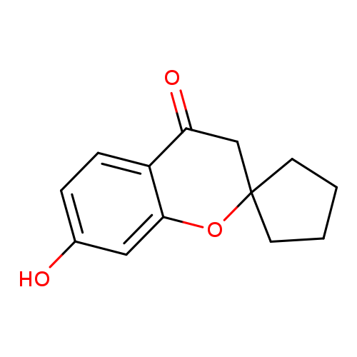 Oc1ccc2c(c1)OC1(CC2=O)CCCC1