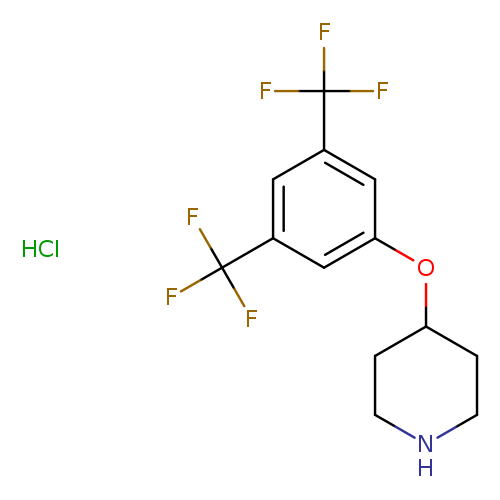 FC(c1cc(OC2CCNCC2)cc(c1)C(F)(F)F)(F)F.Cl