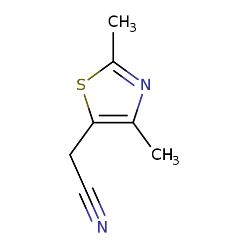 Cc1nc(sc1CC#N)C