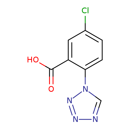 Clc1ccc(c(c1)C(=O)O)n1cnnn1