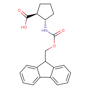 O=C(N[C@H]1CCC[C@@H]1C(=O)O)OCC1c2ccccc2c2c1cccc2