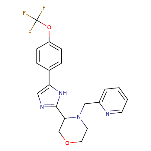 FC(Oc1ccc(cc1)c1cnc([nH]1)C1COCCN1Cc1ccccn1)(F)F