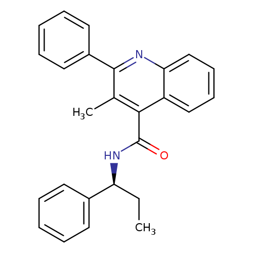 CC[C@@H](c1ccccc1)NC(=O)c1c(C)c(nc2c1cccc2)c1ccccc1