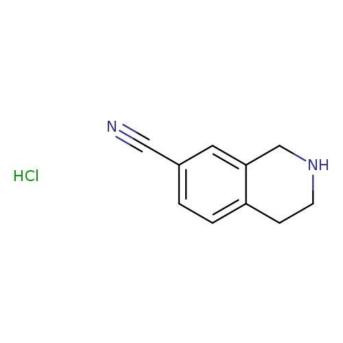 N#Cc1ccc2c(c1)CNCC2.Cl