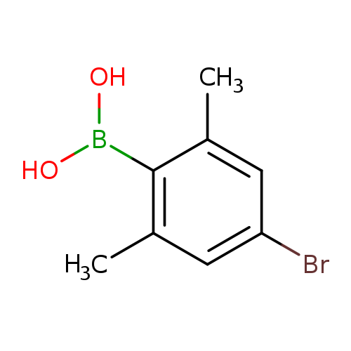 OB(c1c(C)cc(cc1C)Br)O