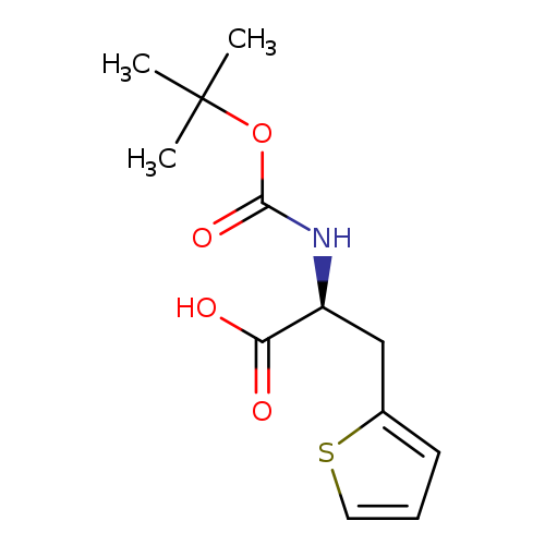 O=C(OC(C)(C)C)N[C@H](C(=O)O)Cc1cccs1