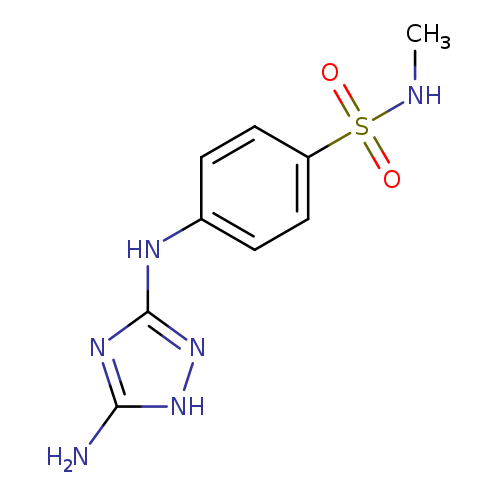 CNS(=O)(=O)c1ccc(cc1)Nc1n[nH]c(n1)N