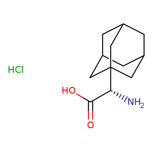 N[C@@H](C12CC3CC(C2)CC(C1)C3)C(=O)O.Cl