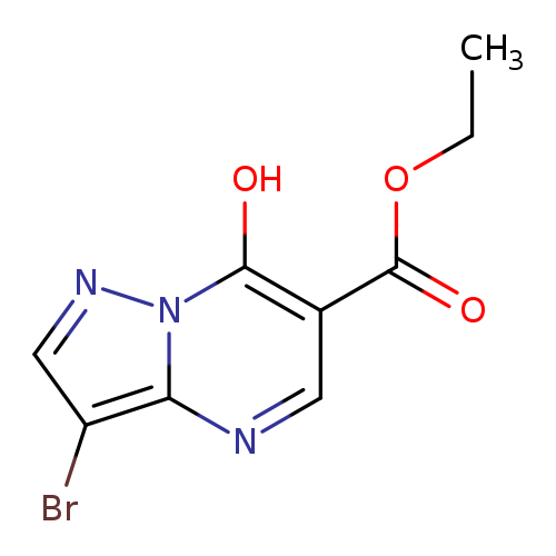 CCOC(=O)c1cnc2n(c1O)ncc2Br
