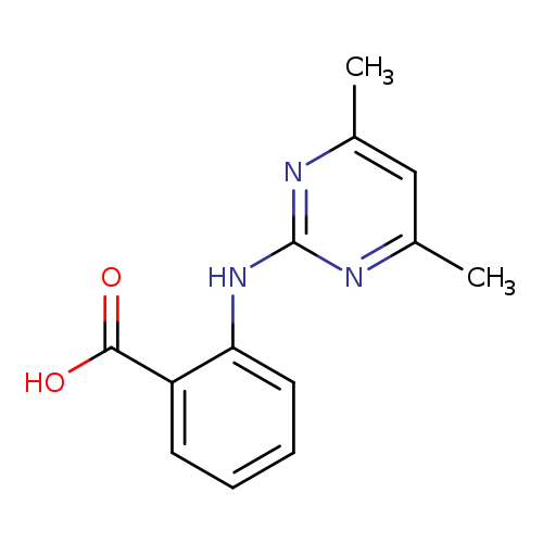 Cc1cc(C)nc(n1)Nc1ccccc1C(=O)O