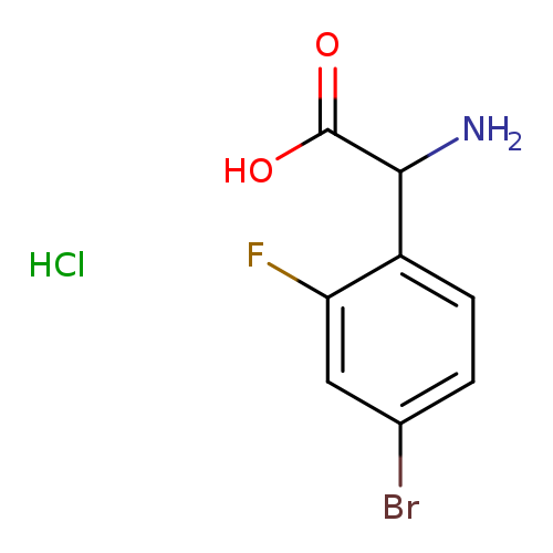 OC(=O)C(c1ccc(cc1F)Br)N.Cl