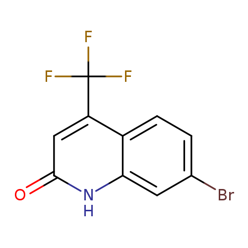 Brc1ccc2c(c1)[nH]c(=O)cc2C(F)(F)F