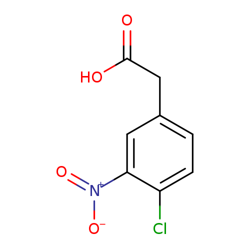 OC(=O)Cc1ccc(c(c1)[N+](=O)[O-])Cl