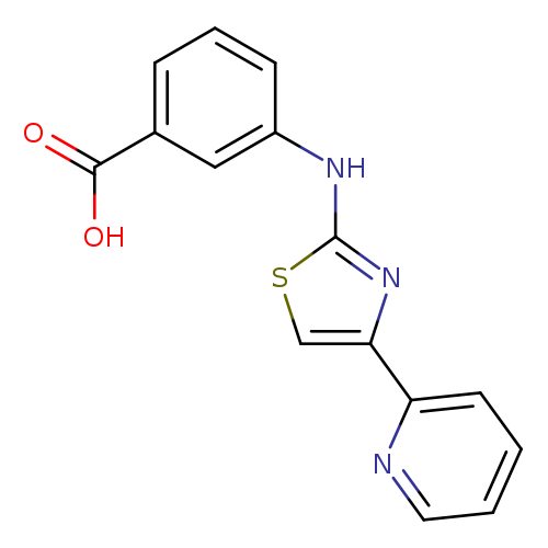 OC(=O)c1cccc(c1)Nc1scc(n1)c1ccccn1