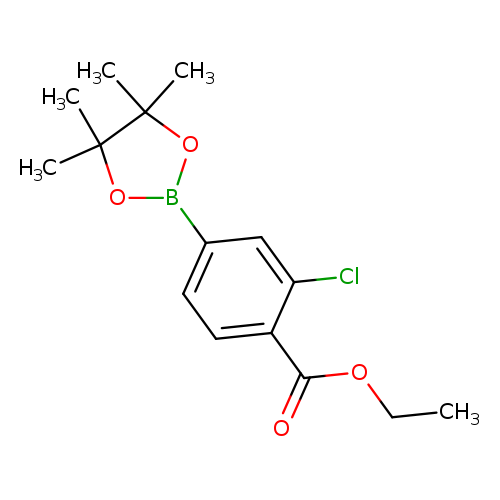 CCOC(=O)c1ccc(cc1Cl)B1OC(C(O1)(C)C)(C)C