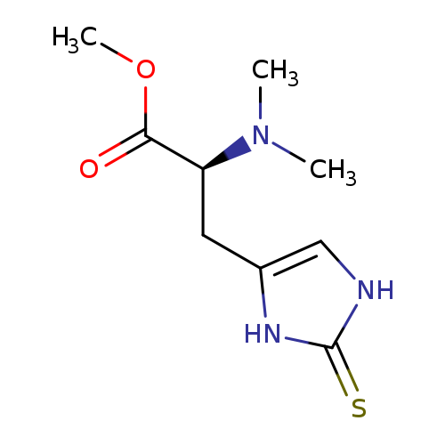COC(=O)[C@@H](N(C)C)Cc1c[nH]c(=S)[nH]1