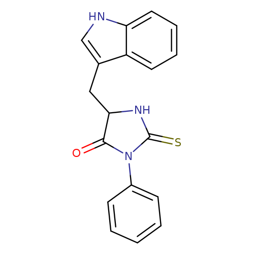 S=C1NC(C(=O)N1c1ccccc1)Cc1c[nH]c2c1cccc2